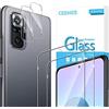 GEEMEE Compatibile con Xiaomi Redmi Note 10 PRO Vetro Temperato + Fotocamera Pellicola Protettiva,【2 Pezzi+2 Pezzi】 9H Protezione Schermo, Anti Graffi HD Trasparenza Protettiva Screen Protector