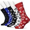 Mxthersocker Essential - Beeps all Over / 5 Pack Calzini, Multi Dark, S Unisex-Adulto
