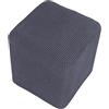 zalati Copertura per sgabello, stile quadrato, antiscivolo, morbido, elasticizzato, per sgabello, sedia da bar, diametro 30-34 cm, grigio