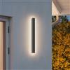 K-Bright Lampada da Parete Esterno/Interno LED 20W 4000K Bianco Naturale IP65 Applique da Parete Esterno 60CM Moderno per Balcone Giardino Veranda Via Garage, Nero