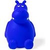 makio Salvadanaio Maialino Ippopotamo in PVC Con Corpo Morbido - Originale Piccolo per Bambini Con Tappo, Da Viaggio Leggero e Resistente in Colori Vivi (Blu)