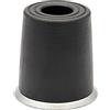 WAGNER Fermaporta VULKANO MIDI - Diametro Ø 36 x 35 mm I Fermaporta a pavimento/muro da avvitare I Fermaporta in gomma piena con base in zinco pressofuso effetto inox - 15208111