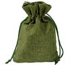 PLECUPE 20 Pezzi Panno di Lino di Iuta Sacchetti Regalo con Coulisse, 13x18cm Vintage Colore Puro Biancheria Borse Borse da Regalo Tela da Imballaggio Sacchetto dei Monili Candy Bags, Army Green