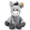 Steiff Asino Dinkie, Tenero Peluche con Occhi di Plastica, Bambini, Ragazzi e Ragazze, Friends, 20 cm, Grigio chiaro, 073922