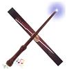 Aomig Bacchetta Magica Mago con Luce e Suono, in Plastica per Bambini, Cosplay, Singolo (Marrone)