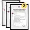 walther design cornice nera 21 x 29,7 cm (DIN A4) confezione da 3, cornice in plastica Galeria KB130H3