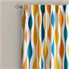 Lush Decor Mid Century Geo - Coppia di tende oscuranti per finestra, 213 x 132 cm, colore: Turchese e Arancione