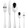 Sambonet Royal 52563-G6 - Set di Posate da Tavola monoblocco in acciaio inox 18/10, per 6 persone, 30 pezzi: 6 forchette, 6 cucchiai, 6 coltelli, 6 cucchiaini da tè, 6 forchette dolce