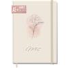 Häfft paper&you® Taccuino A5+ quadrettato con elastico [Dainty Flower] - 156 pagine, 78 fogli - come journal, diario - sostenibile e rispettoso al clima