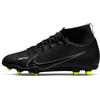 Nike Jr. Mercurial Superfly 9 Club Fg/MG, Little/Big Kids' Multi-Ground Soccer Cleats, Black Dk Smoke Grey Summit White Volt, 33.5 EU