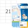 HERMA Etichette Universali, 70 x 42,3 mm, Etichette Adesive A4 per Stampante, 21 Etichette per Foglio, Bianco