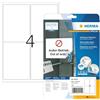 HERMA Etichette Staccabili, 99,1 x 139 mm, Etichette Adesive A4 per Stampante, 4 Etichette per Foglio, Bianco