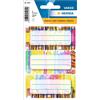 HERMA 1904 Etichette per libri da scrivere, pennelli (76 x 35 mm, 9 adesivi per nome, carta opaca), autoadesive, permanenti per libri, quaderni, scatole, casa, colorate