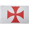 AZ FLAG BANDIERA TEMPLARI ORDINE DEL TEMPIO 90x60cm - BANDIERA GONFALONE BAUSSANT 60 x 90 cm foro per asta - AZ FLAG
