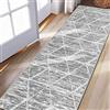 Tinyboy-hbq Tappeto Cucina Antiscivolo Lavabile, Morbidi Lunghi Tappeti Antimacchia Runner per camera da letto, corridoi, soggiorno, cucina (60 x 240 cm, Avorio/Grigio)