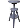 Magnetic Mobel Sgabello in Legno seggiola da Bar Sgabello Girevole 52-70cm (Grigio)