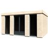 DÉCOR ET JARDIN Casetta in legno da giardino prefabbricata decor et jardin decor home 15mq in abete bianco nordico 497x365x250 cm