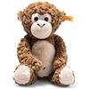 Steiff Bodo Scimmia di Peluche, 30 cm, Soft Cuddly Friends, Peluche Morbido e Lavabile in Lavatrice, Marrone