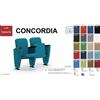 SEIPO Concordia CP1PS ST PP 2 POSTI poltrona da sala cinema TEATRO schienale tondo Seipo Tessuto V omologato CLASS 1 IM