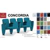 SEIPO Concordia CP1PI ST PP 4 POSTI poltrona da sala cinema TEATRO schienale tondo Seipo Tessuto V omologato CLASS 1 IM