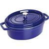 STAUB Casseruola/Cocotte in Ghisa, Ovale 29 cm, 4.25 Litri, Blu (Scuro)