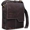 STILORD 'Sheffield' Borsello uomo in pelle A4 Messenger in cuoio per Tablet da 13,3 pollici in stile vintage grande per Ufficio Lavoro ed Università, Colore:cognac marrone scuro