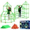 Tiny Land Kit di costruzione del forte per bambini - 130 pezzi Giocattolo creativo per ragazzi di 5+ anni - STEM DIY Castelli Tunnel Tenda