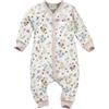 People Wear Organic Tutina intera in cotone biologico Flowery - col. bianco fantasia