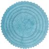 DII - Tappetino da bagno rotondo in cotone all'uncinetto, 69.8 cm diametro, Cammeo blu