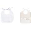 Filet Am710, Bavaglino da Cerimonia Elegante e Rifinito, Realizzato in Pregiato Cotone, Bianco, U & Bavaglino I 100% Cotone I in Tela Aida da Ricamare, Bianco, Beige