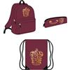 CERDÁ LIFE'S LITTLE MOMENTS - Set di Zaino per la Scuola, Astuccio Portatutto e Sacca della Casata Grifon d'Oro Hogwarts [Harry Potter] Ideale per il Ritorno a Scuola - Licenza Ufficiale Warner Bros