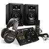 M-Audio AIR 192|4 Vocal Studio Pro + BX3 - Scheda Audio USB Interfaccia Audio con Cuffie, Microfono a Condensatore e Casse Attive Monitor da Studio per PC con Accessori e Software Professionale