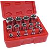 CLICLED SET chiavi a bussola torx attacco 1/4 3/8 1/2 femmina da 4-24 mm 14 PZ