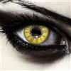 DESIGNLENSES, Lenti a contatto colorate gialle per costume di cosplay Kurumi Tokisaki Date a live, senza gradazione, 1 paio (2 pezzi), lentes colore giallo + custodia per lenti Kurumi