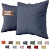 SoNiT home decor SONIT - Federe Cuscini Blu 40x40 cm, Set 2 Federe Divano in Cotone Loneta con Cerniera Nascosta, Copri Cuscini Decorativi per Letto e Divano, Fodere Resistenti e Lavabili Arredo Casa