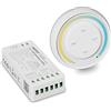 PAUTIX Kit di Controllo LED Monocolore+CCT, Telecomando senza fili 2.4G RF, Regolatore/dimmer 2in-1 LED per strisce LED 2835/COB/CCT,con telecomando bianco, 12-24V 144W-288W (senza batteria)