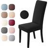 Eozakavod Coprisedie con Schienale 4 Pezzi Bi-Elastico Moderno Coprisedia Elasticizzato spandex Coprisedia Copertura della Sedia Lavabile Estraibile Coprisedia Sala da Pranzo(Jacquard-Nero, Set di 4)