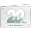 AFIE 69-2202 - Biglietto 20 anni, con scritta Happy ANNIVERSARI, con busta, formato biglietto chiuso, 17 x 11,5 cm