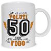 thedifferent Tazza Colazione Latte thè Mug Relax con grafica - Mi ci sono voluti 50 cinquanta Anni per essere cosi figo - idea regalo Compleanno Natale Papà padre nonno zio amico