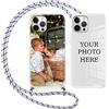 Yoedge Yodege Cover Personalizzata per iPhone 12 Pro Max 6,7, Custodia Personalizzato con Foto Testi Disegni, Bianco Glitter Sottile Morbida Silicone Protettivo Custom Case con Cordino per iPhone 12 Pro Max