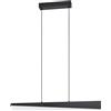 Eglo lampada a LED a sospensione Isidro, lampada dimmerabile in metallo nero, plastica con finitura satinata, lampada da soggiorno per sala da pranzo, luce bianco caldo, 80 cm