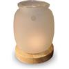 ZEN ARÔME Bruciatore profumo Inspiration Siete - Bruciatore fondente cera e diffusore cera profumato - Diffusore olio essenziale e profumo d'atmosfera - Portacandele in legno e vetro, altezza 11 cm - Zen'Aroôme