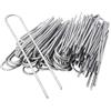 ToCi 100 picchetti di ancoraggio da 200 x 25 mm, zincati, in filo di acciaio, con diametro da 3,8 mm, pezzi di ancoraggio per il fissaggio di teli anti-erbacce, pellicole, tubi in pavimenti duri, ecc.