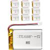 EEMB 10X EEMB 3.7V 2000mAh 103454 Batteria Lipo Batteria ricaricabile ai polimeri di litio con connettore JST-Fai una polarità sicura del dispositivo corrispondente con la batteria prima dell'acquisto !!!