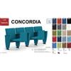 SEIPO Concordia CP1PS SQ PI 4 POSTI poltrona da sala cinema TEATRO schienale QUADRO Seipo Tessuto V omologata CLASS 1 IM