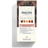 Phyto COLOR KIT 6,77 MARRONE CHIARO CAPPUCCINO LATTE RIVELATORE 50 ML + CREMA COLORANTE 50 ML + MASCHERA PROTETTIVA COLORE 12 ML + GUANTI