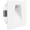 EGLO Led luce da incasso Mecinos, faretto da incasso, illuminazione per scale in metallo bianco, Led lampada da incasso a parete, L x L 8 cm