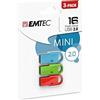 Emtec USB 2.0 D250 Mini Pack 3 16 GB