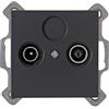 Kopp Athenis doppia presa per antenne TV/RF - antracite, 1 pezzo, 941215080