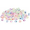 INNSPIRO Perline in plastica cubi lettere bianco colori assortiti 6 mm. 1000 u. ca